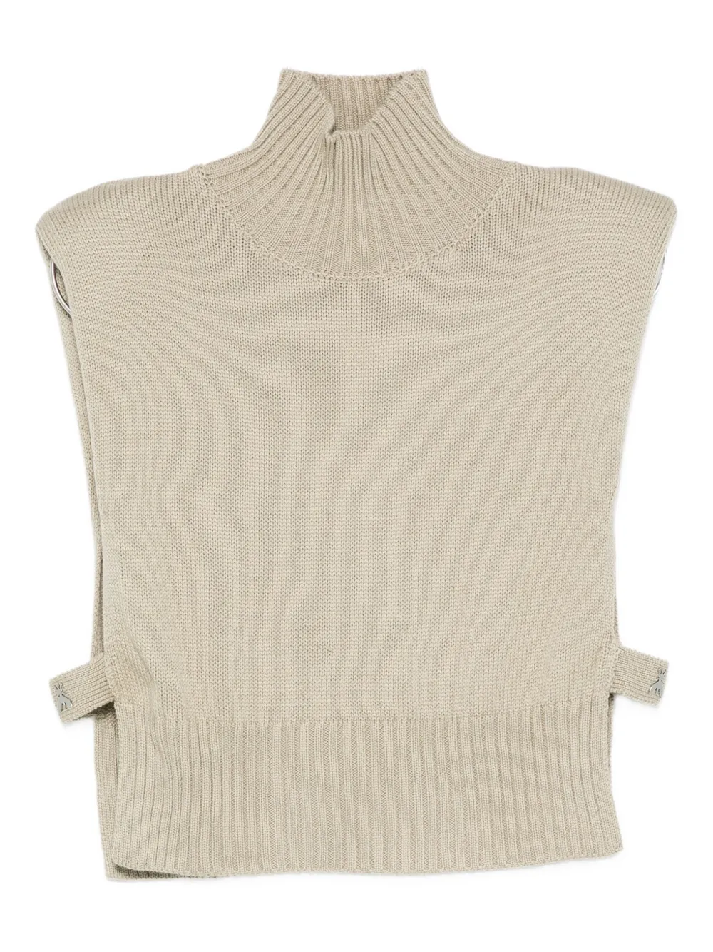 Patrizia Pepe Ribbed Vest In Neutral
