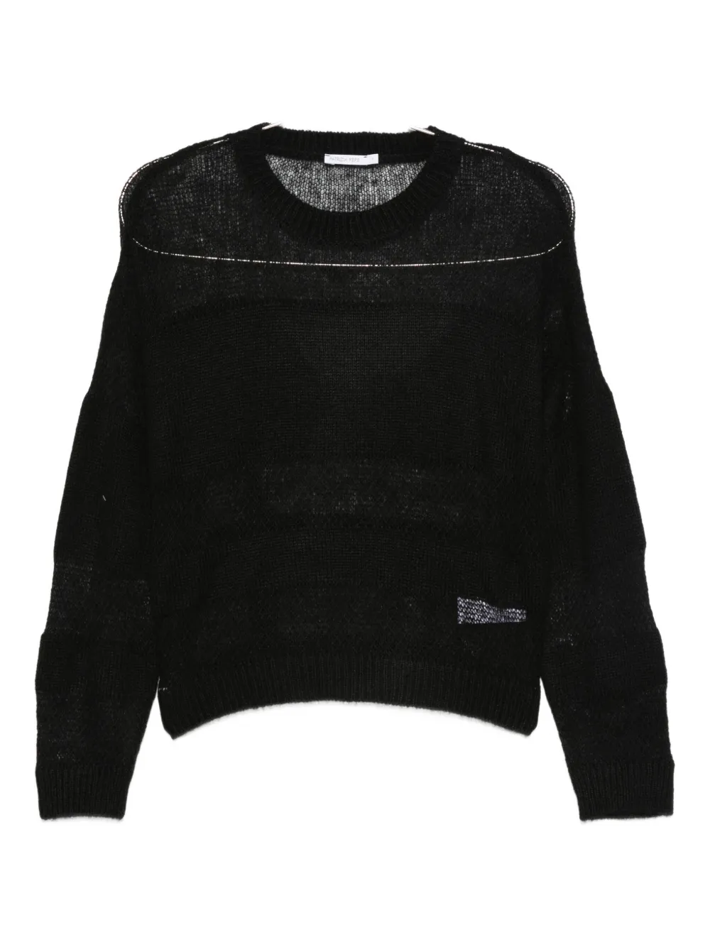 Patrizia Pepe crew-neck sweater - ブラック Patrizia Pepe crew-neck sweater - ブラック