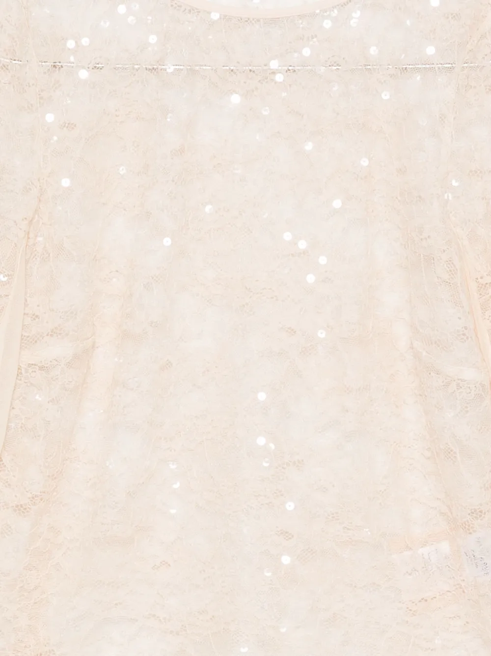 Patrizia Pepe Sequin-embellished Blouse In Neutral