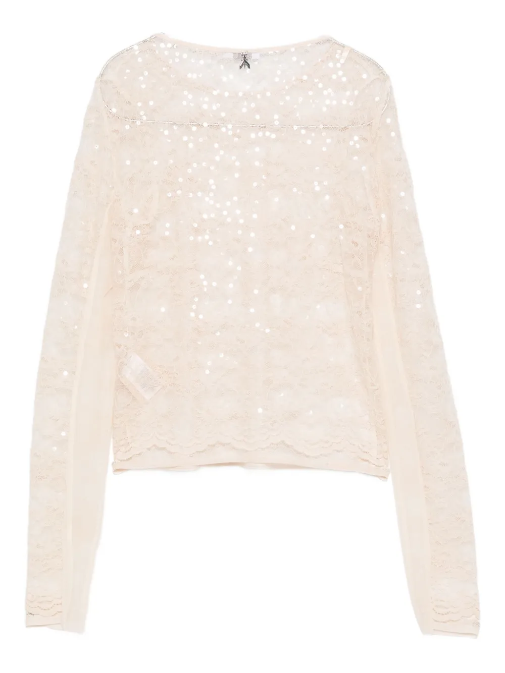 Patrizia Pepe Shirt met pailletten - Beige