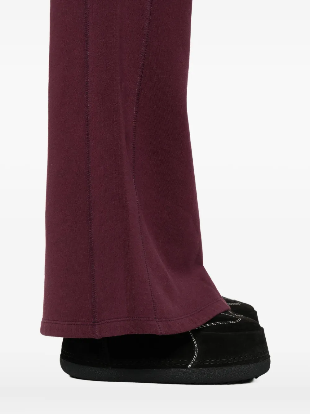 Patrizia Pepe Flared Trousers In Burgundy