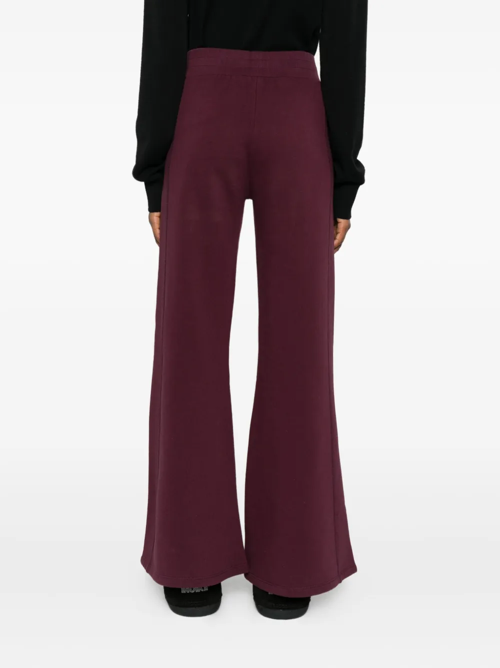 Patrizia Pepe Flared Trousers In Burgundy