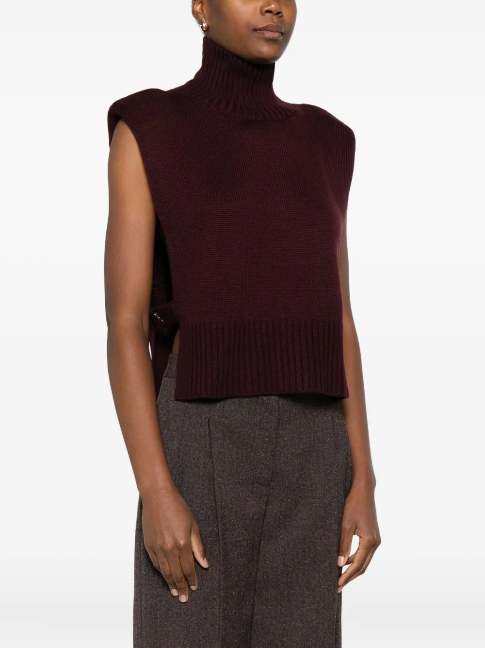 Patrizia Pepe Trui met hoge hals Rood