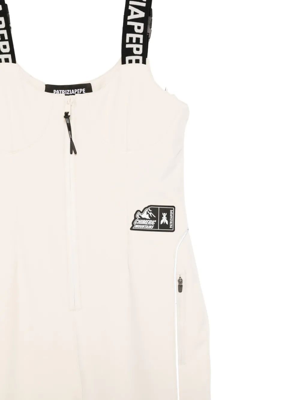 Patrizia Pepe Jumpsuit met logoprint Wit