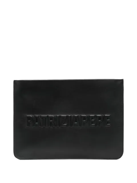 Patrizia Pepe embossed envelope clutch bag