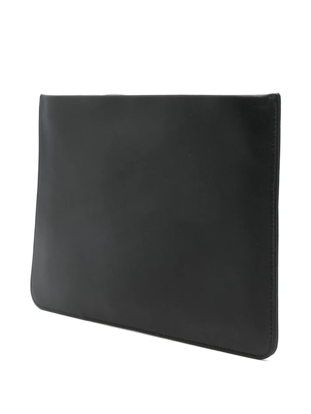 Patrizia Pepe Embossed Envelope Clutch Bag In Black