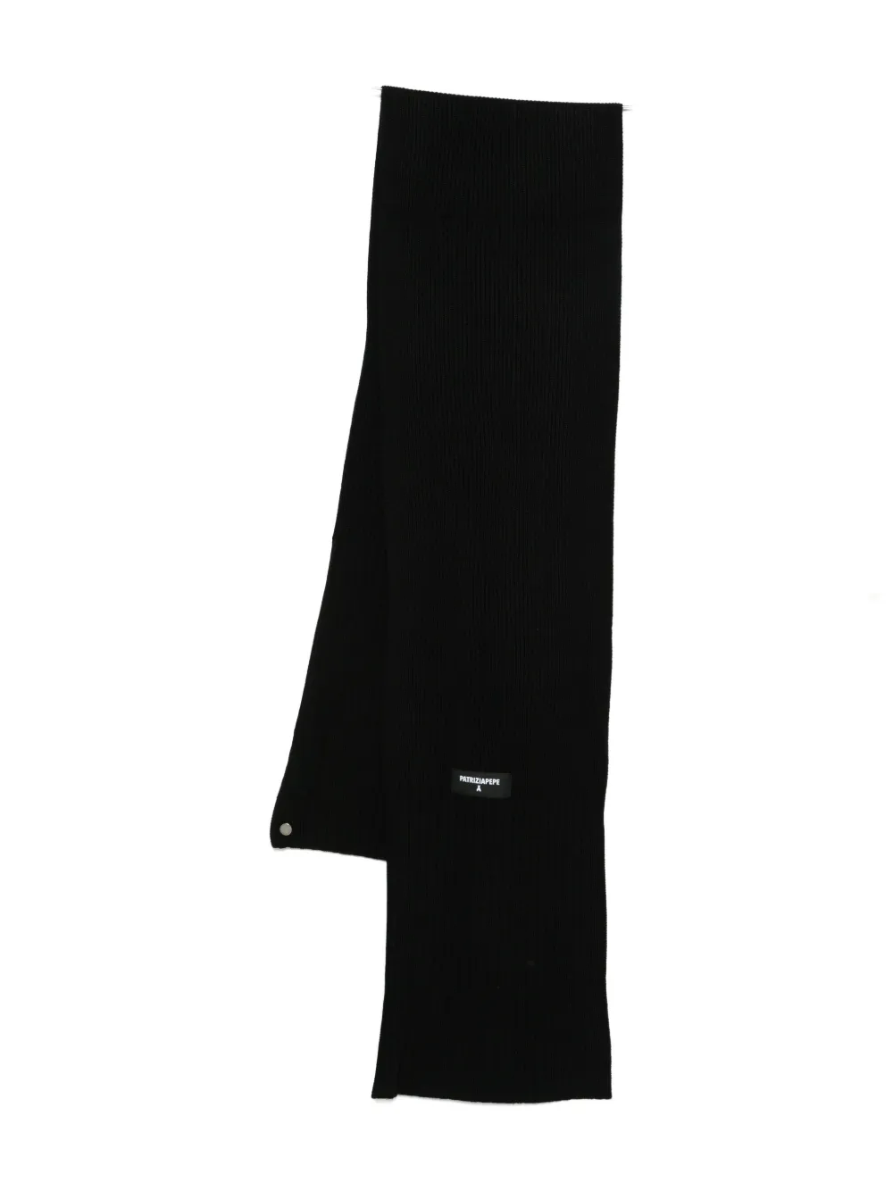 Patrizia Pepe Wool Blend Scarf In Black