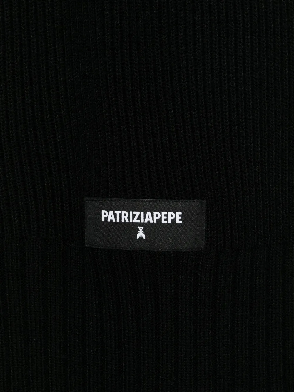 Patrizia Pepe Wool Blend Scarf In Black
