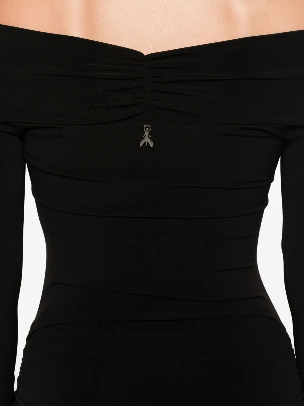 Patrizia Pepe Gedrapeerde mini-jurk Zwart