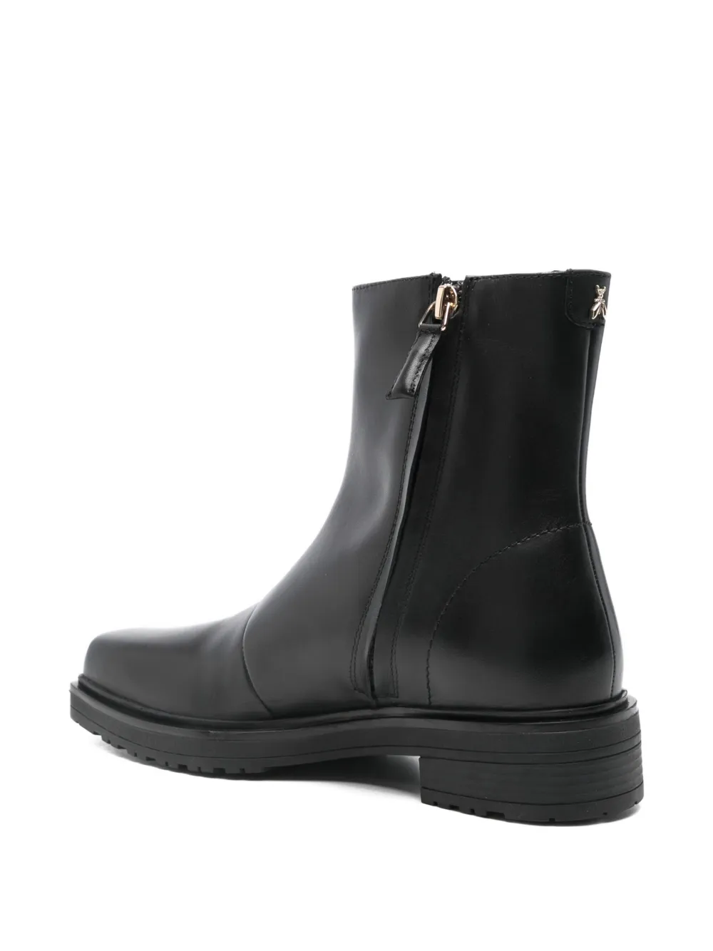 Patrizia Pepe Leren enkellaarzen Zwart