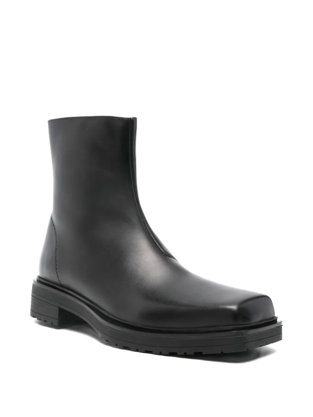 Patrizia Pepe Leren enkellaarzen Zwart