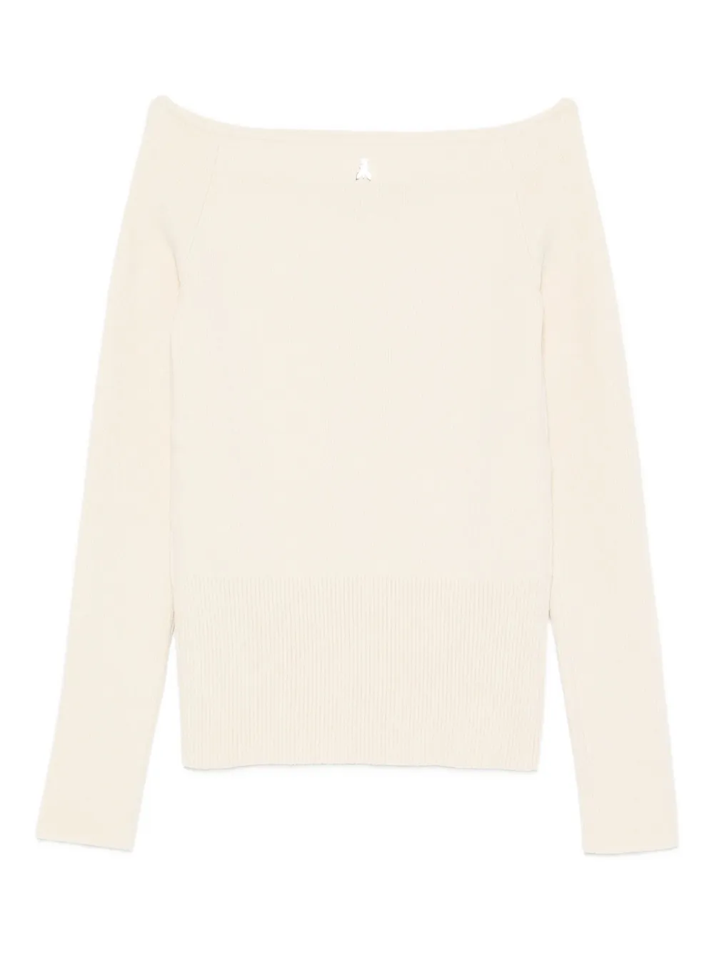 Patrizia Pepe Boat-neck Sweater In White