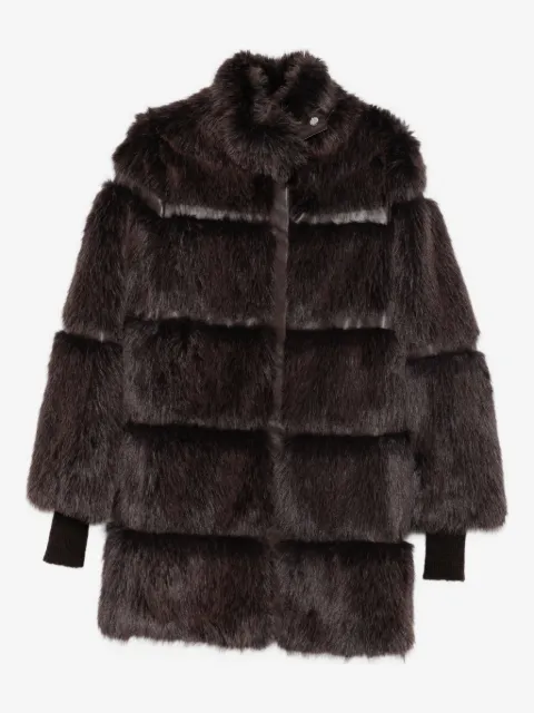 Patrizia Pepe faux fur midi jacket