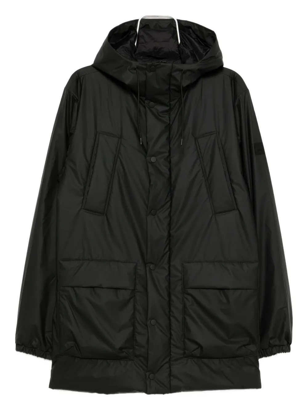 Rains Logo-patched Jacket In Black