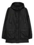Rains logo-patched jacket - Black