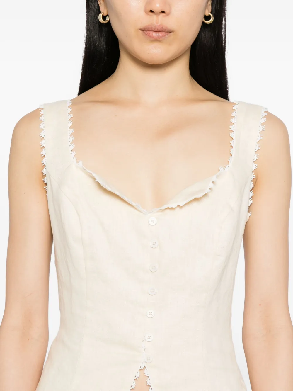 Reformation Viola Tank Top In Black