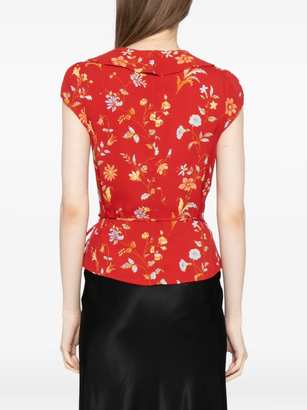 Reformation Clemence Blouse In Red
