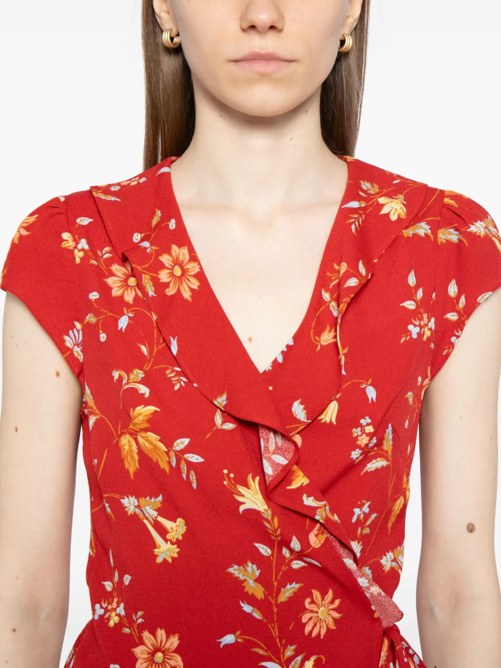 Reformation Clemence Blouse In Red