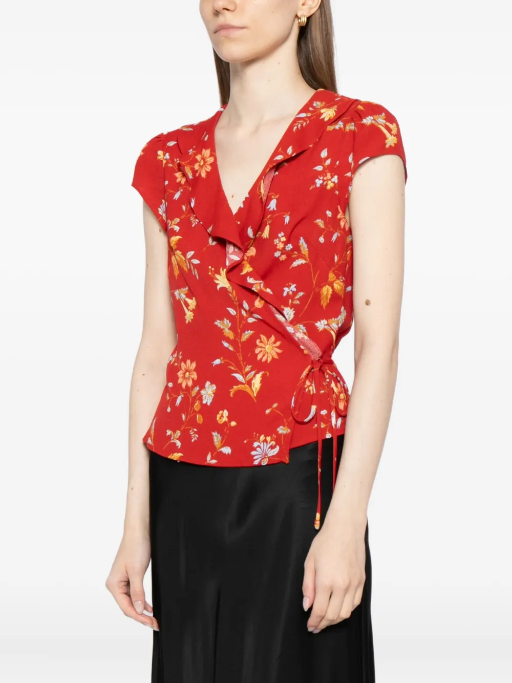 Reformation Clemence Blouse In Red