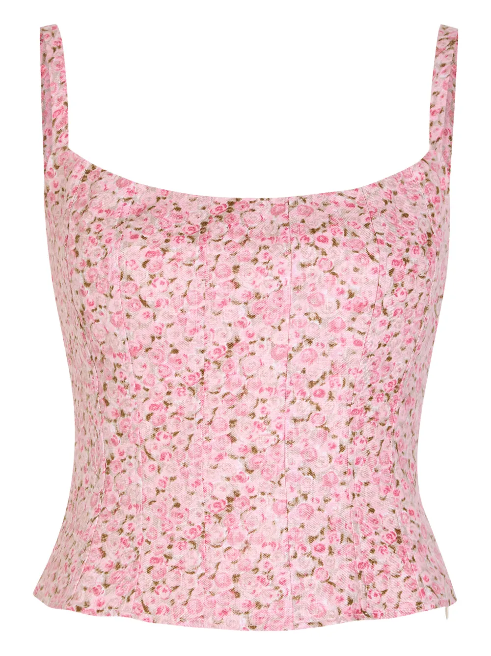 Reformation floral-pattern tank top - Rosa