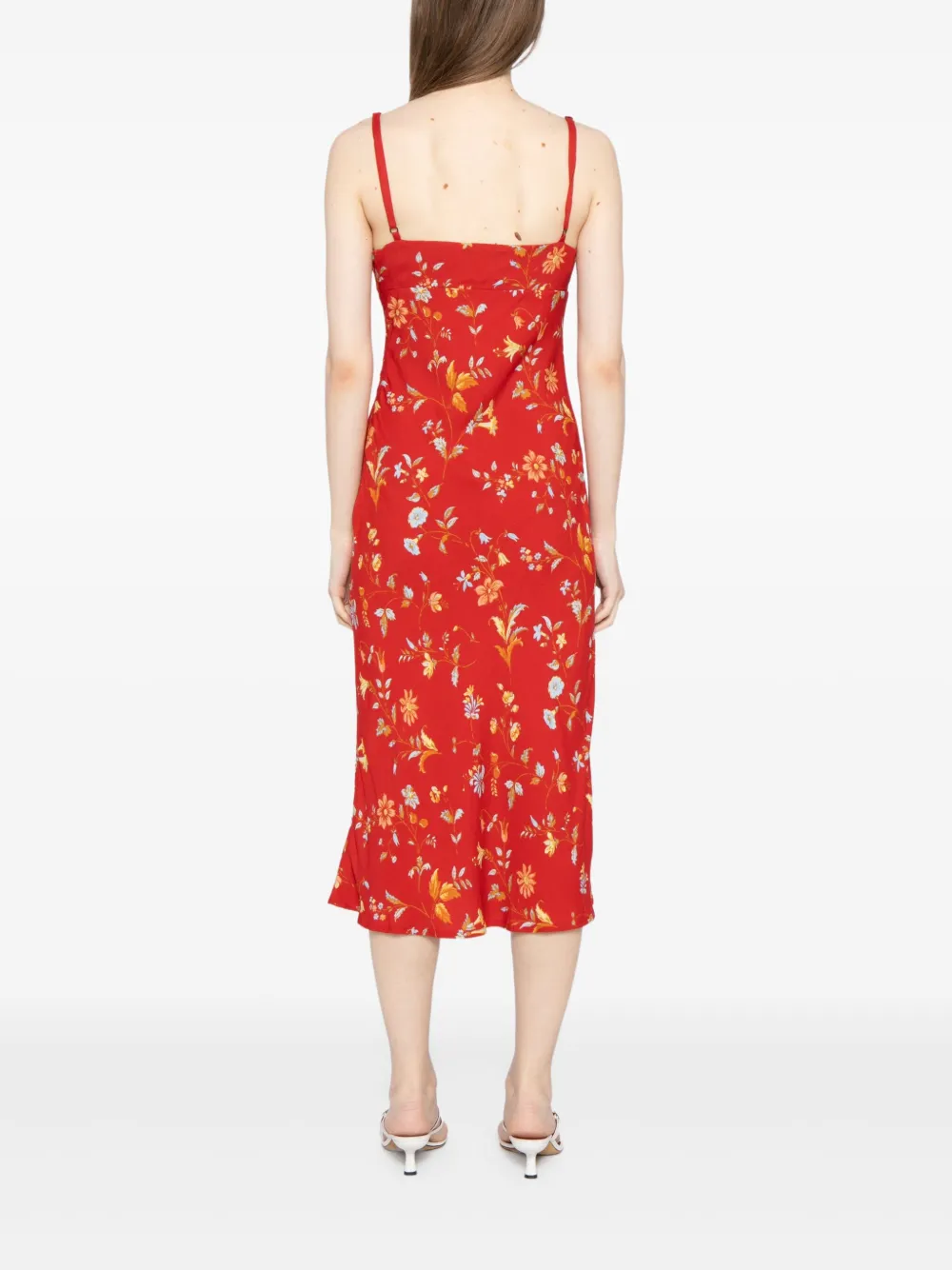 Reformation Camira jurk Rood