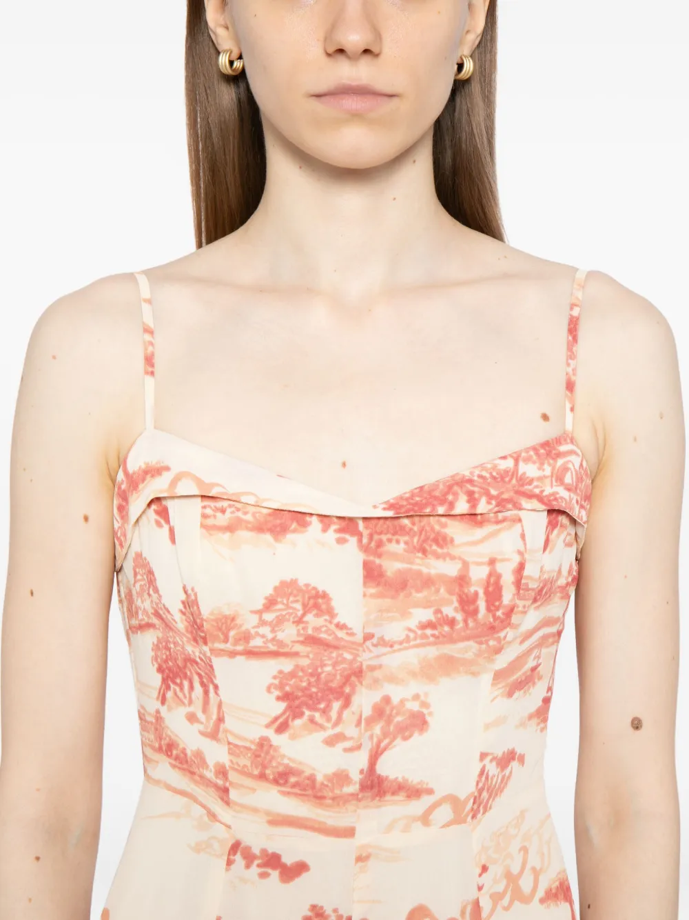 Reformation Fredo Dress In Neutral