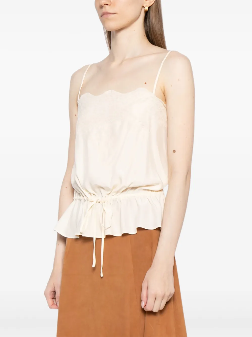 Reformation Silvia tanktop Beige