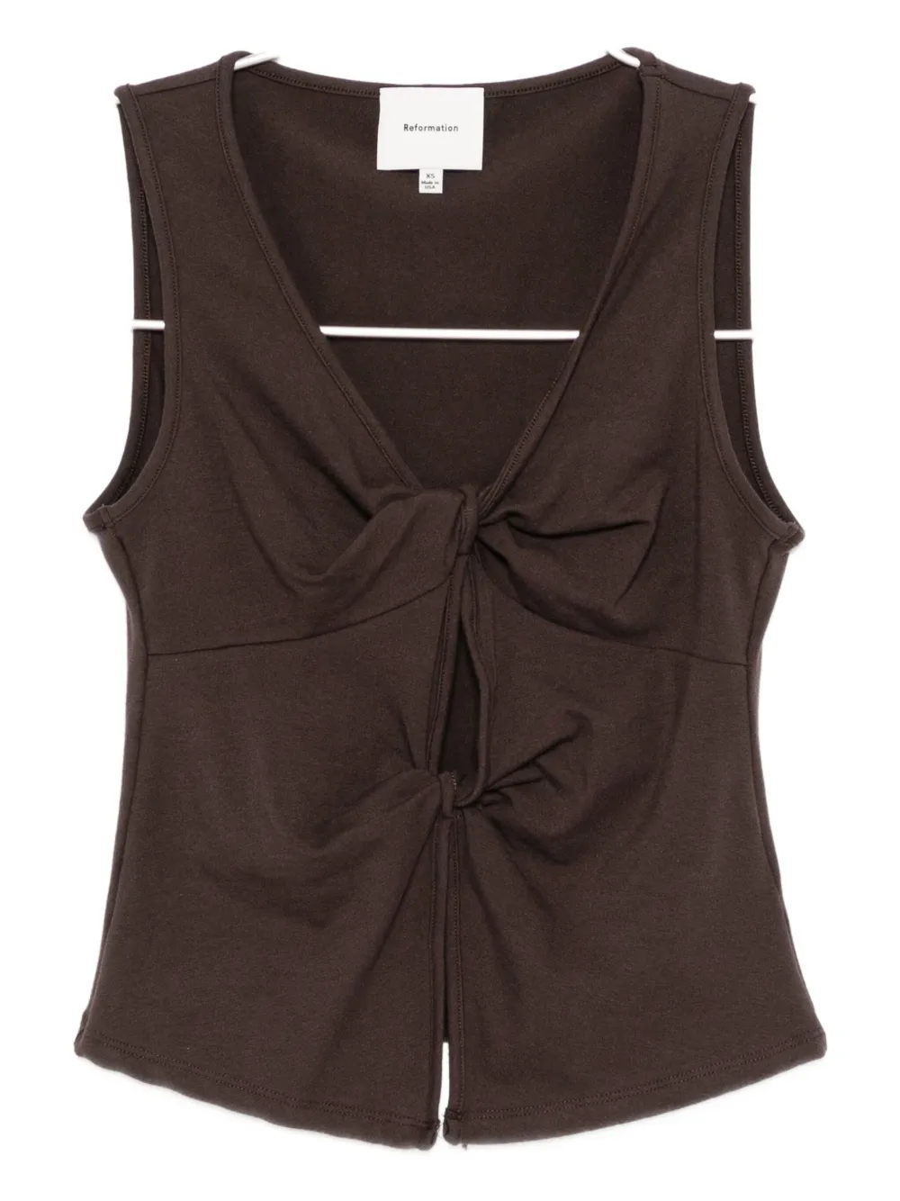 Reformation Tefi Vest Top In Brown