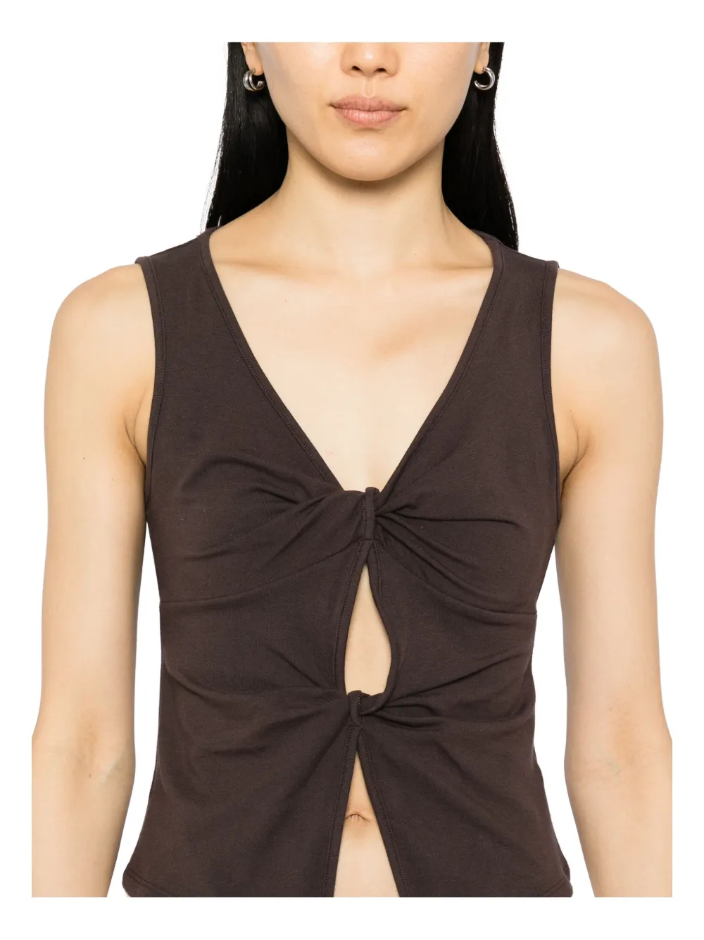 Reformation Tefi Vest Top In Brown