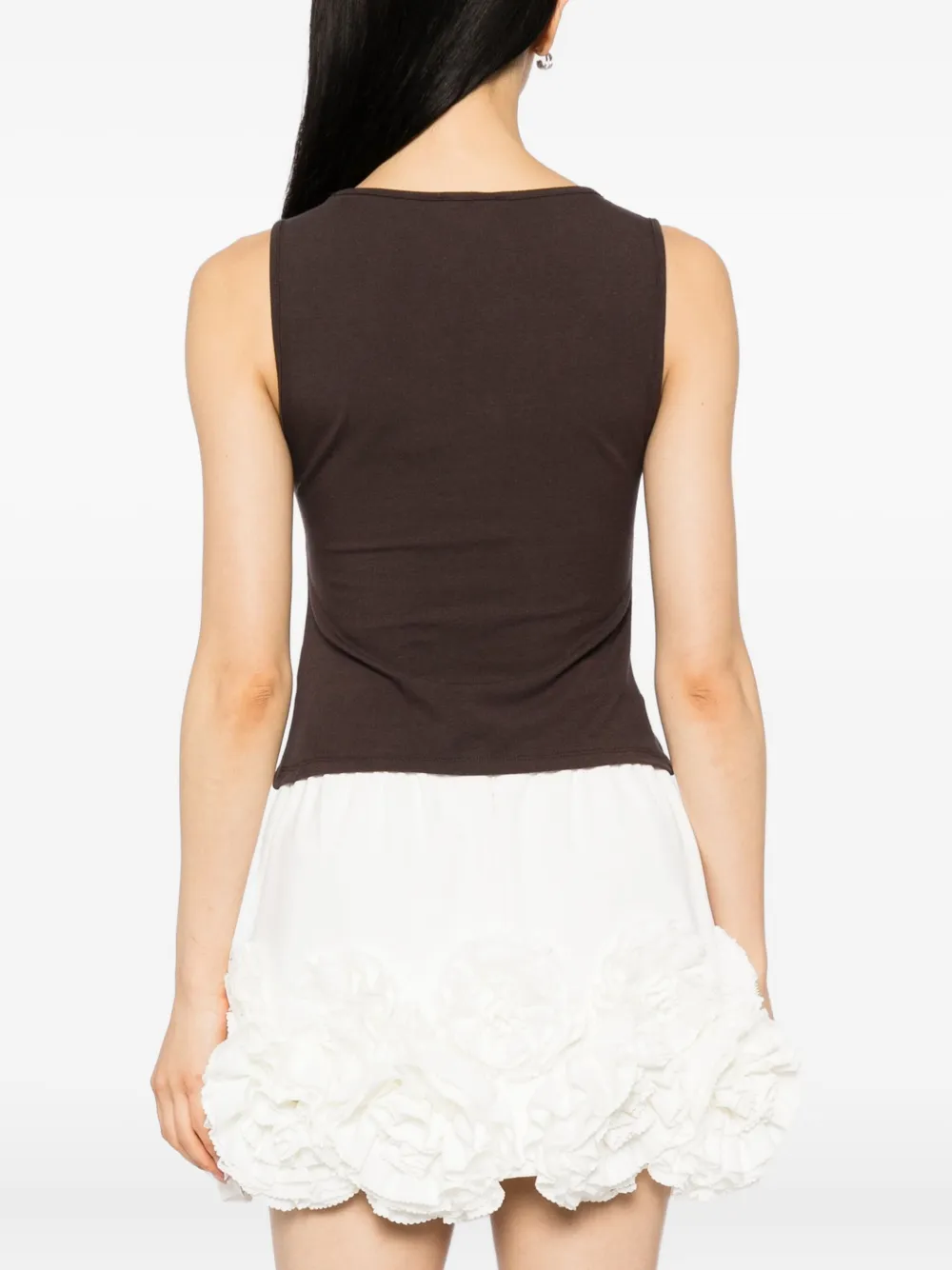 Reformation Tefi Vest Top In Brown