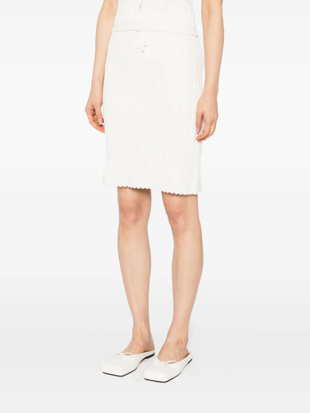 Reformation Erin Skirt Set In White