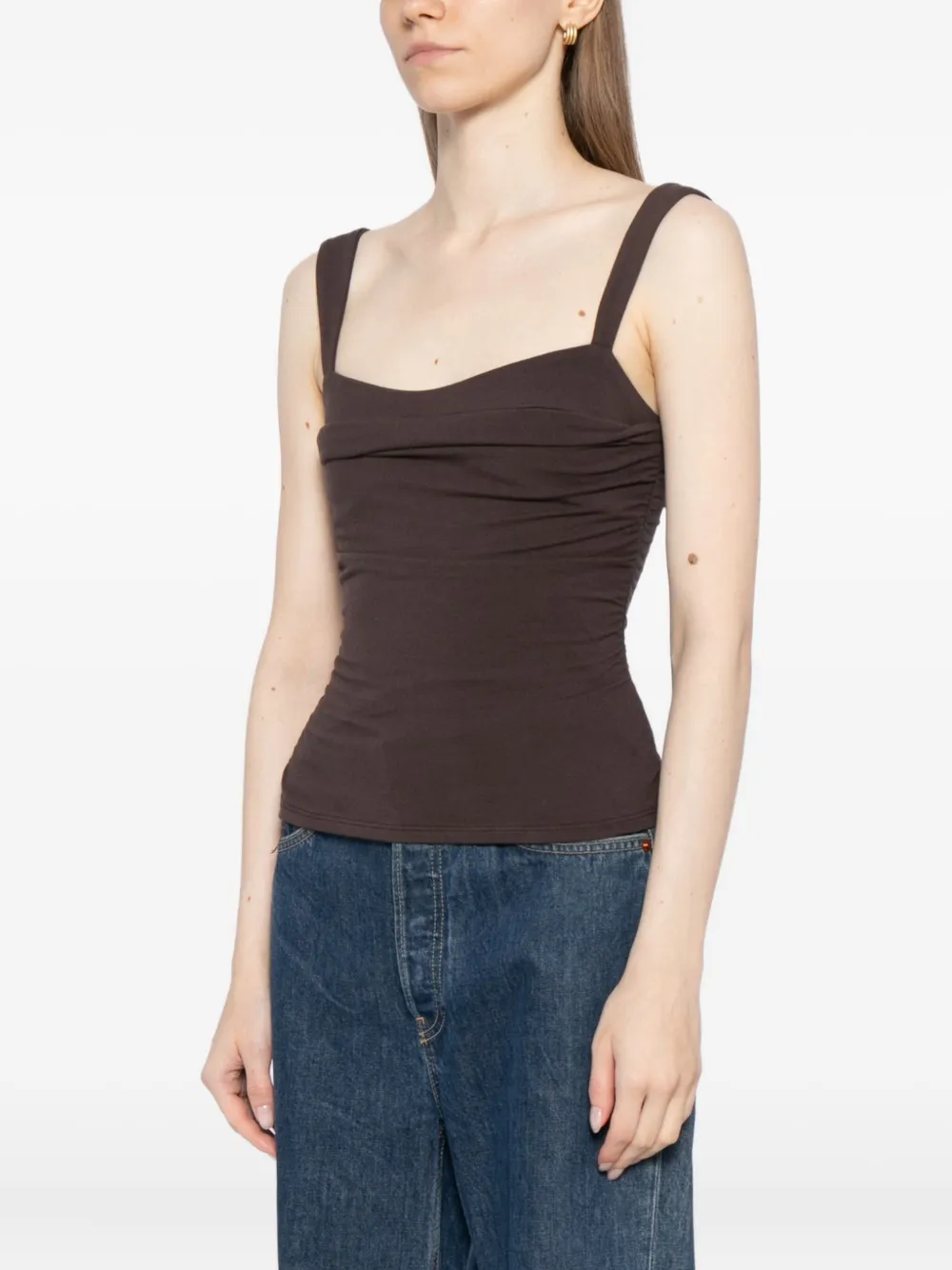 Reformation Trish vesttop Bruin
