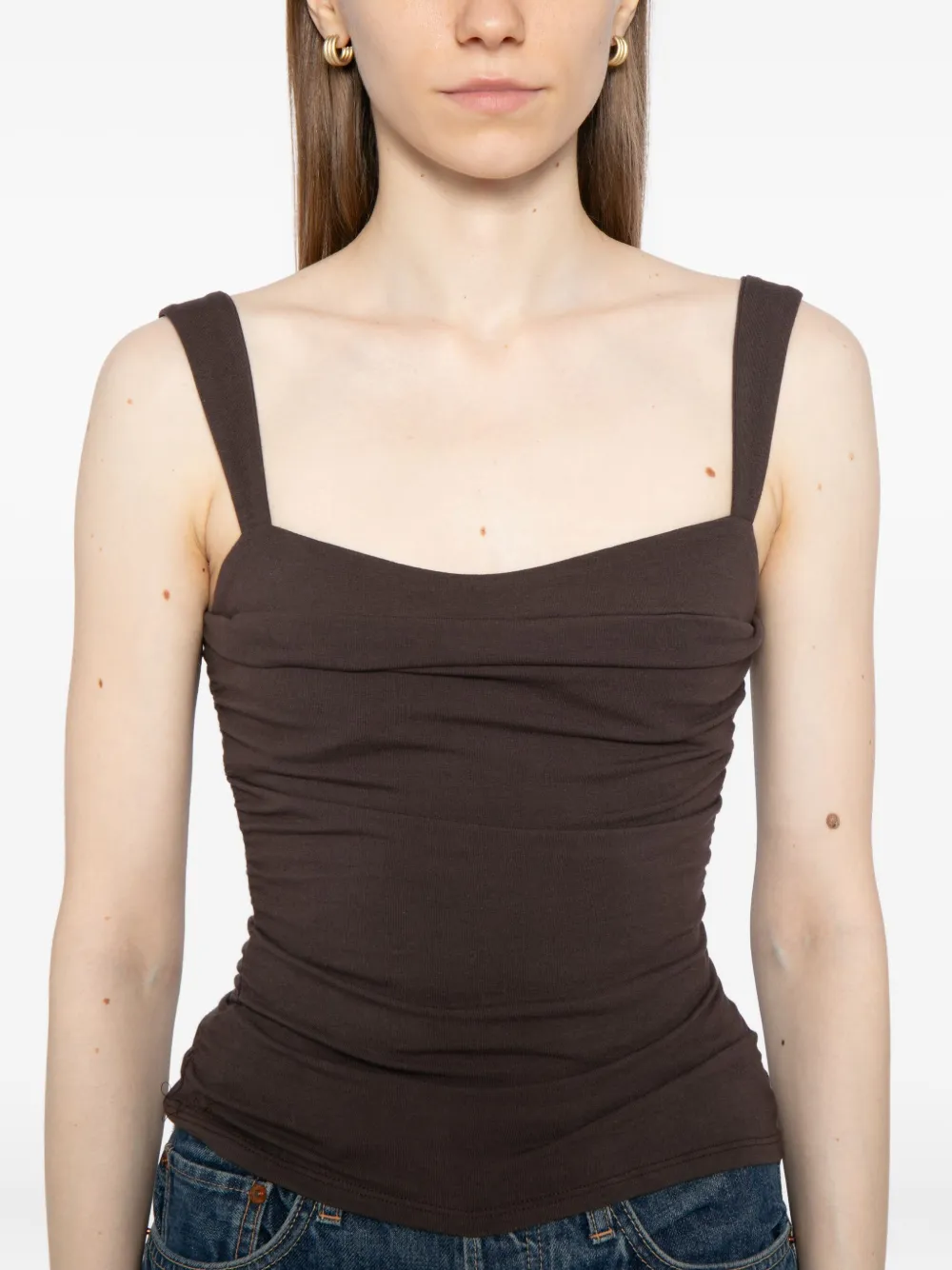 Reformation Trish vesttop Bruin