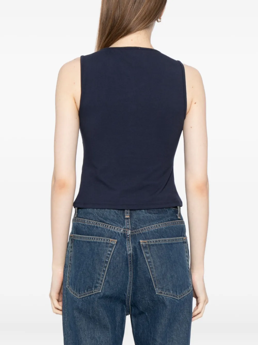 Reformation Tefi Vest Top In Blue