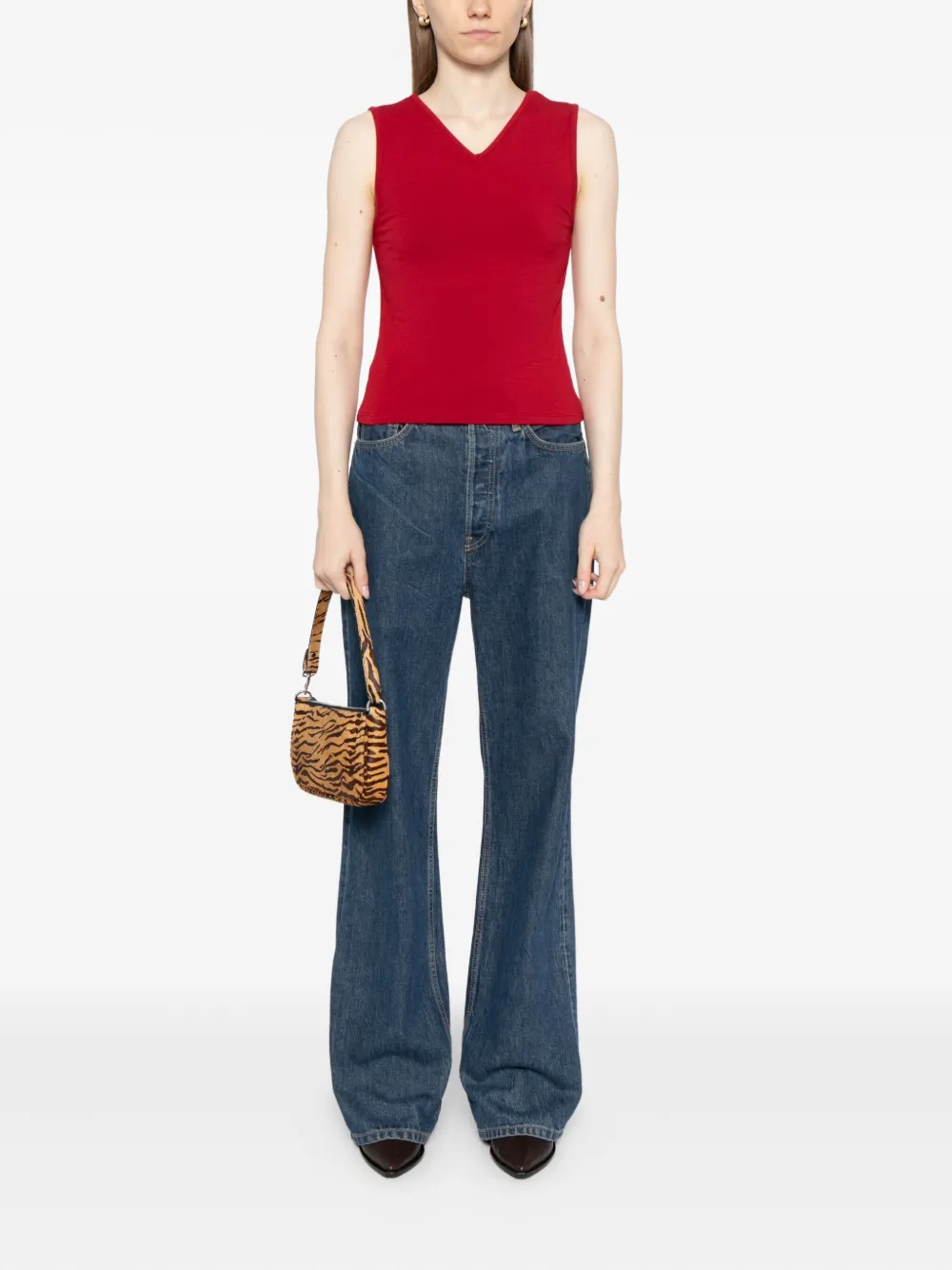 Reformation Wren Tank Top In Red