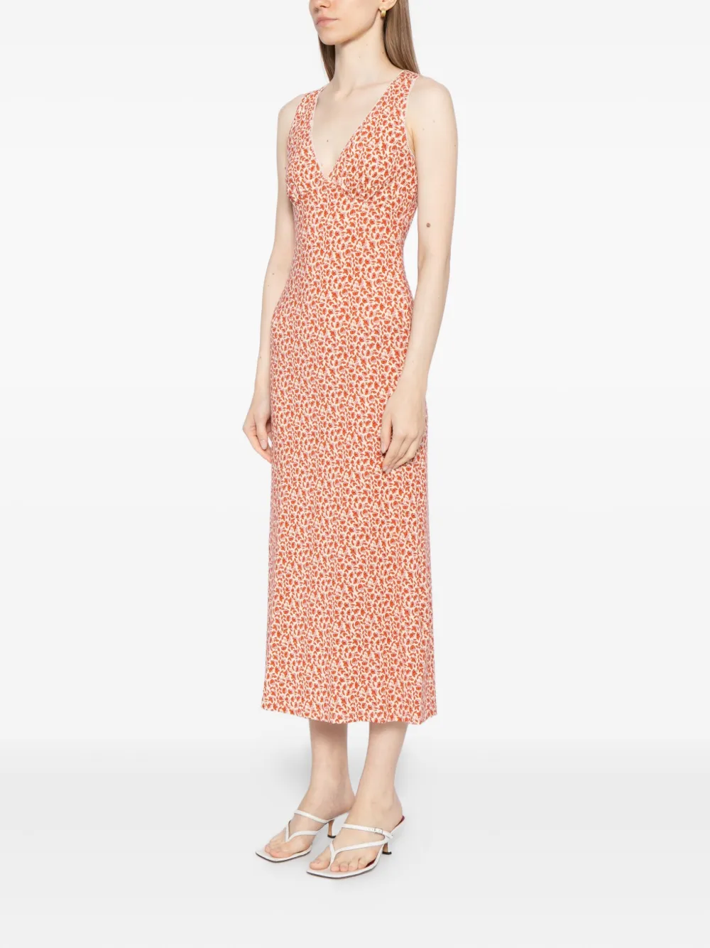 Reformation Brayden Dress In Orange