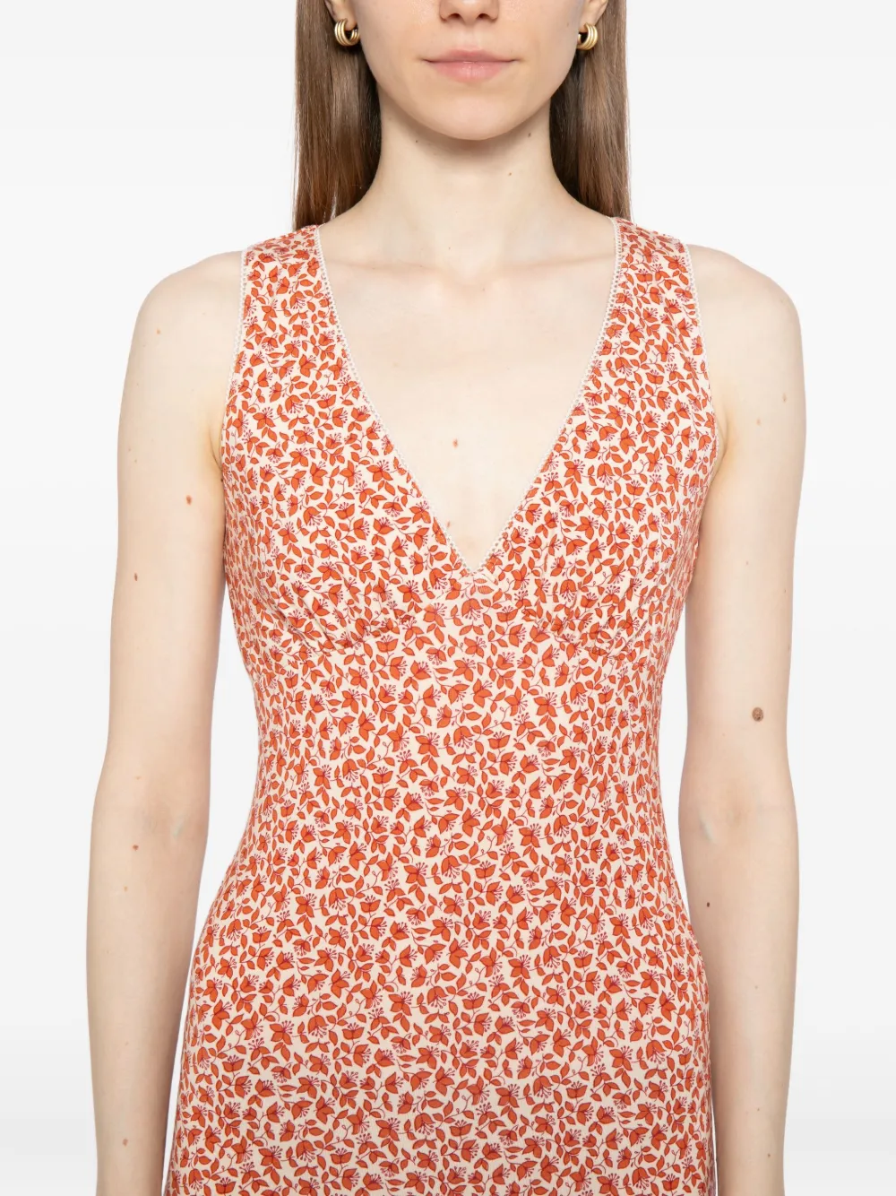 Reformation Brayden Dress In Orange