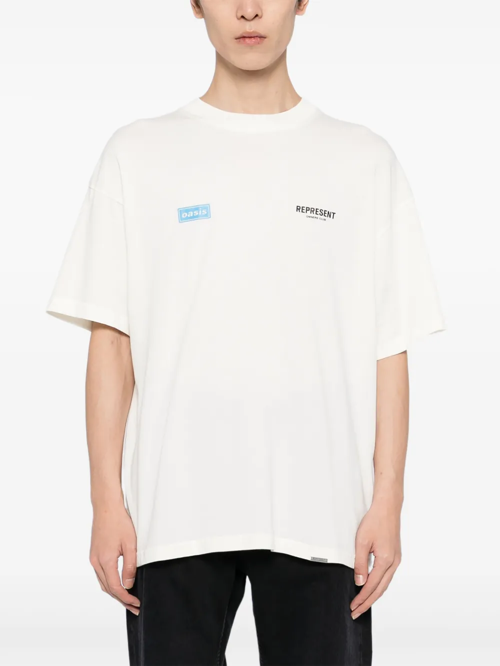 Represent x Oasis Owners Club T-shirt Beige