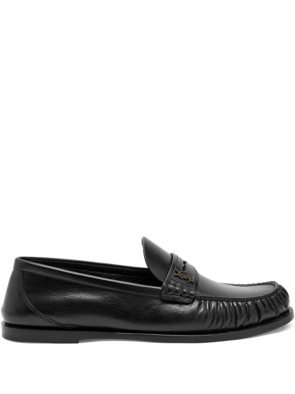 Saint Laurent leather loafers Zwart