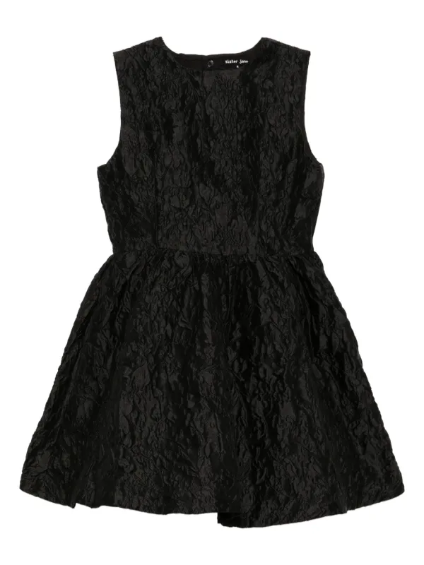 Sister Jane Lucia Jacquard Open Back Mini Dress | Black | FARFETCH Sister Jane Lucia Jacquard Open Back Mini Dress | Black | FARFETCH
