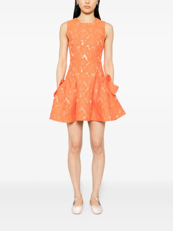 Sister Jane Dream Tangerine Jacquard Mini Dress | オレンジ