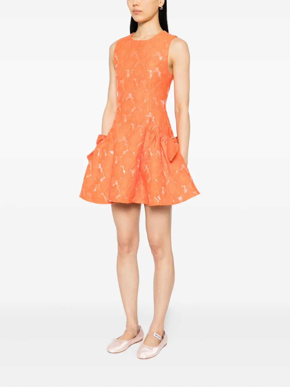 Sister Jane Dream Tangerine Jacquard Mini Dress | オレンジ