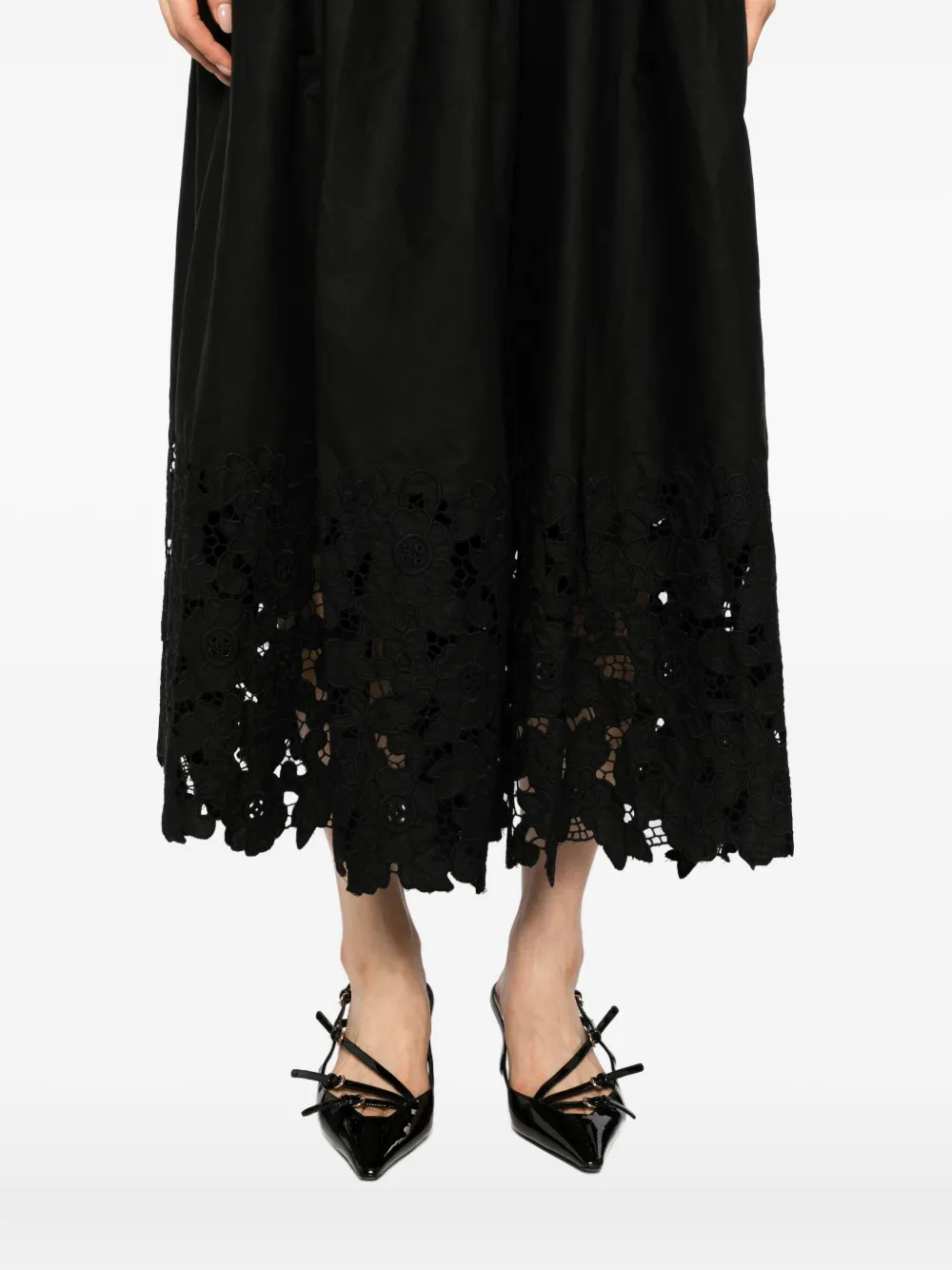 Sister Jane Womens Black La Fiesta Embroidered Woven Midi Skirt In Black
