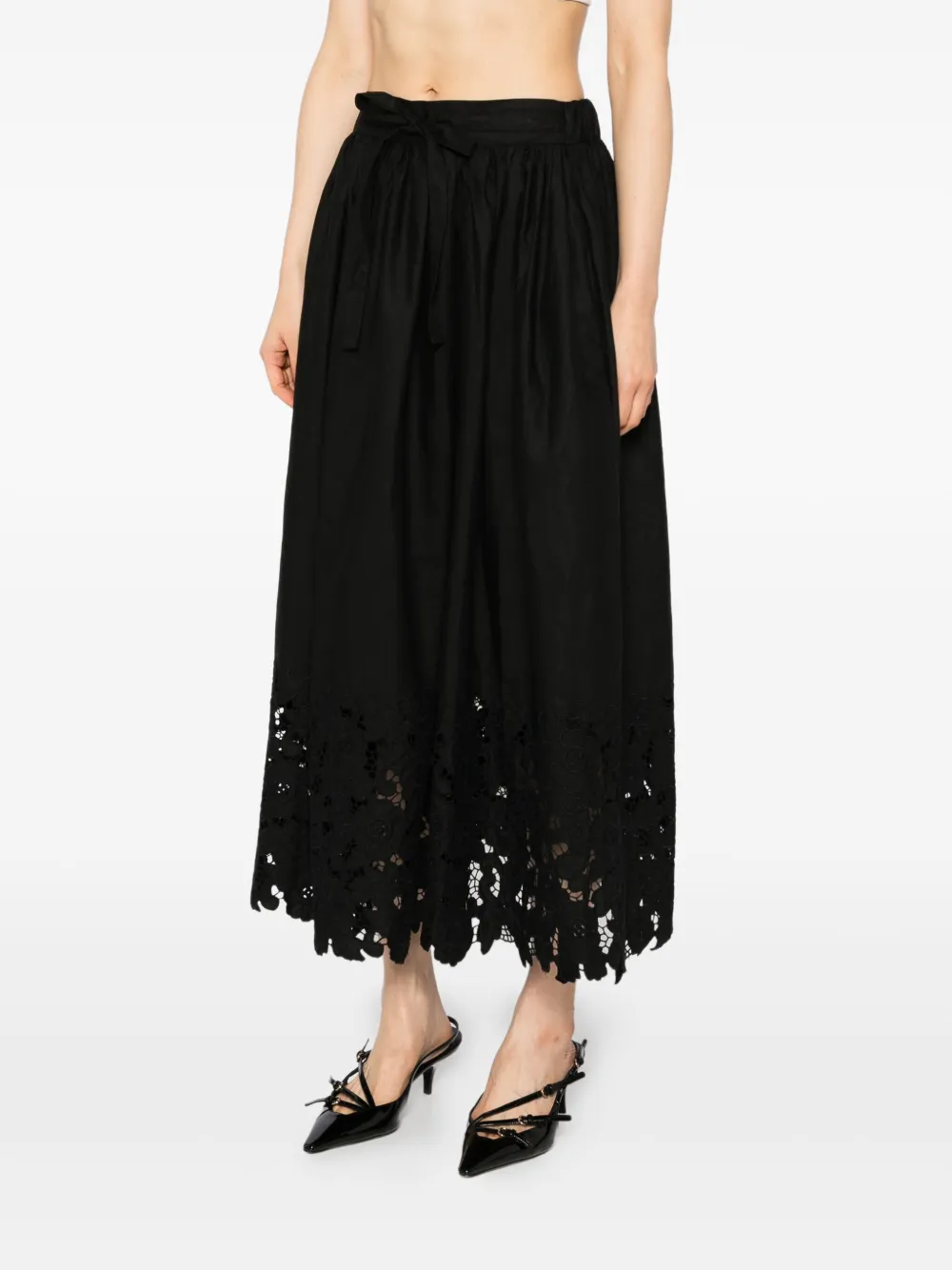 Sister Jane La Fiesta maxi-rok met borduurwerk Zwart