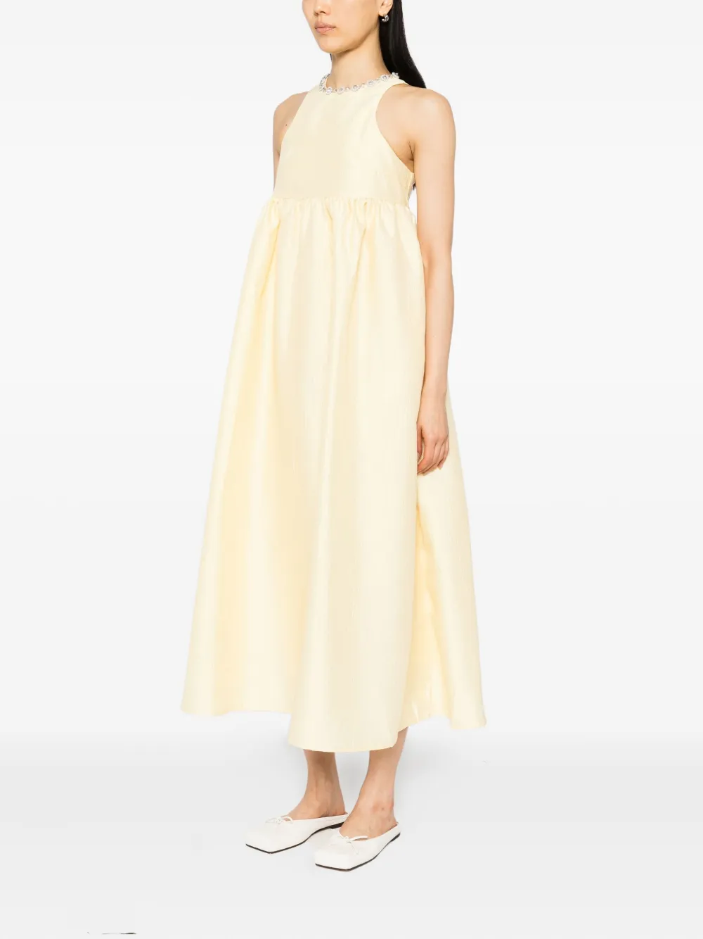 Sister Jane Dream Darya midi-jurk met juwelen Geel