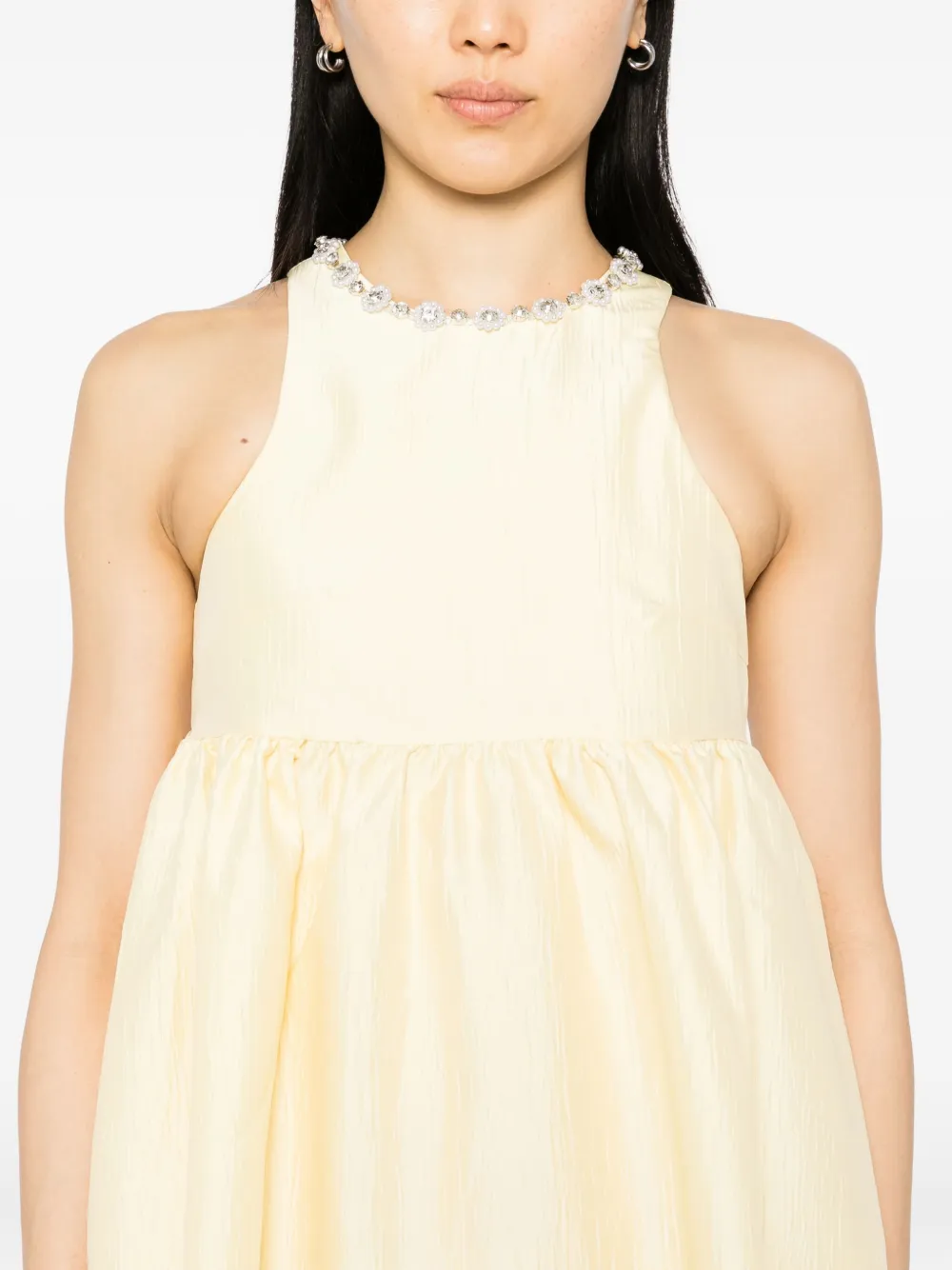 Sister Jane Dream Darya midi-jurk met juwelen Geel