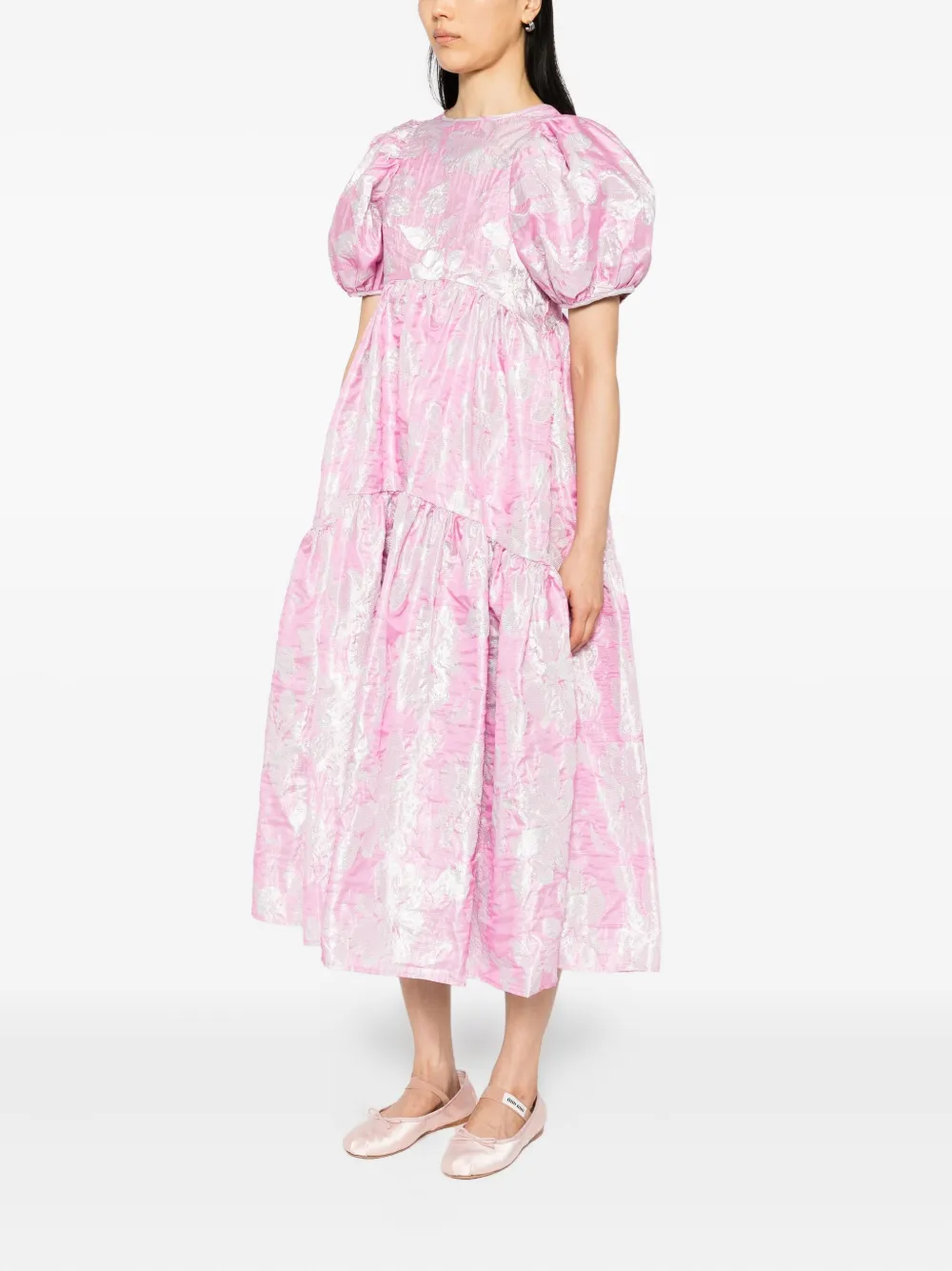 Sister Jane Ives midi-jurk met bloemenprint Roze