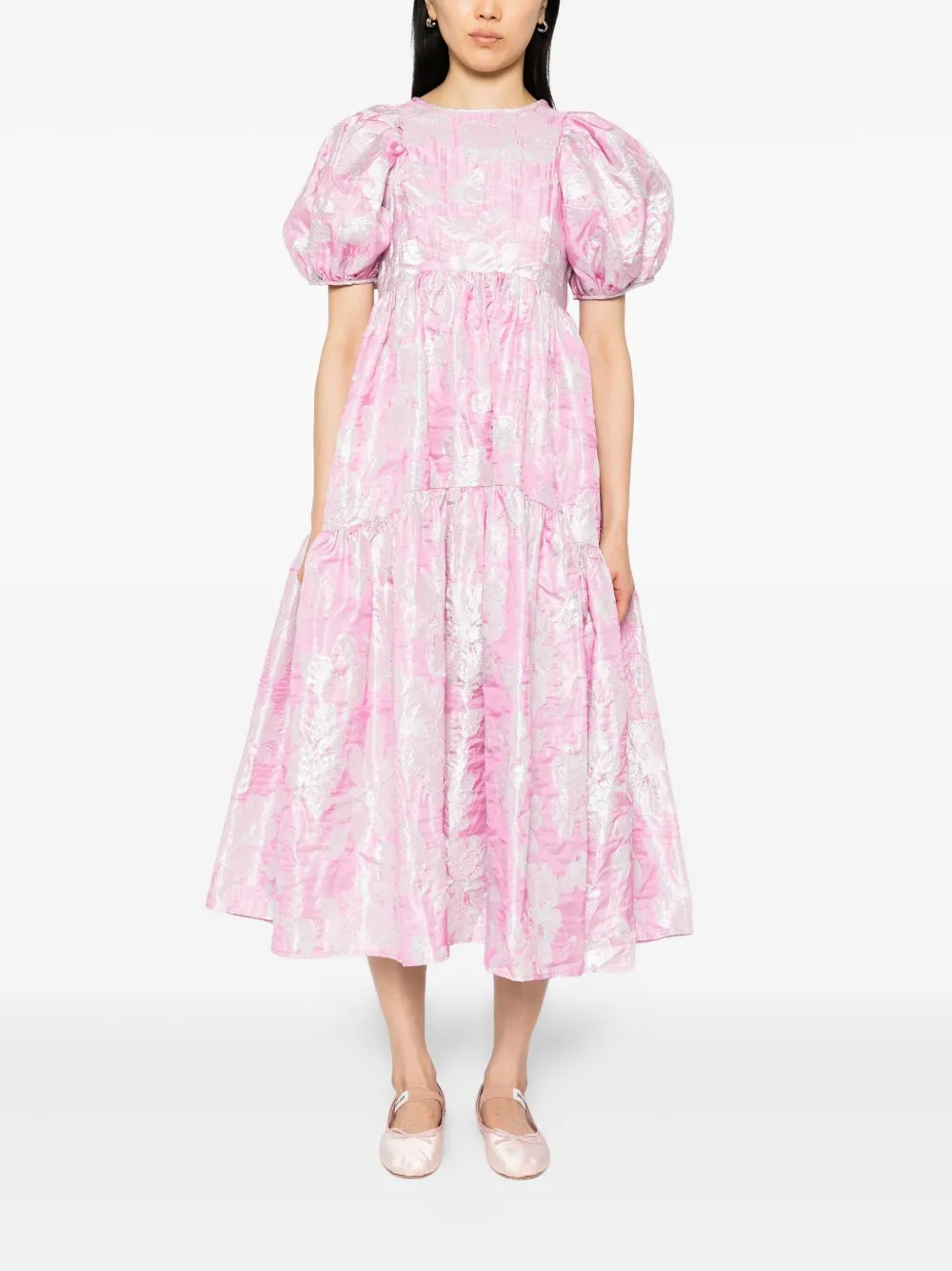 Sister Jane Ives midi-jurk met bloemenprint - Roze