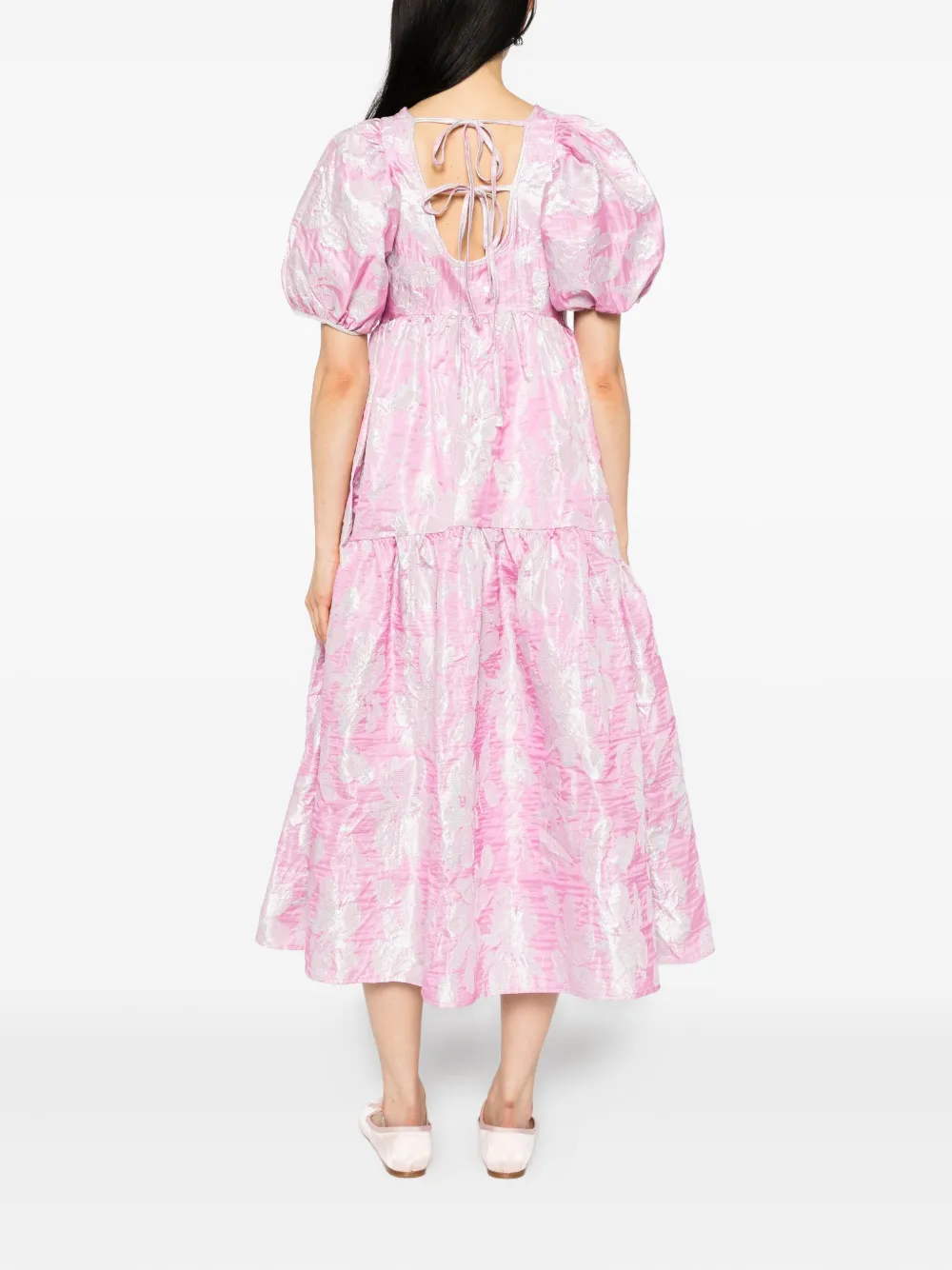 Sister Jane Ives midi-jurk met bloemenprint Roze