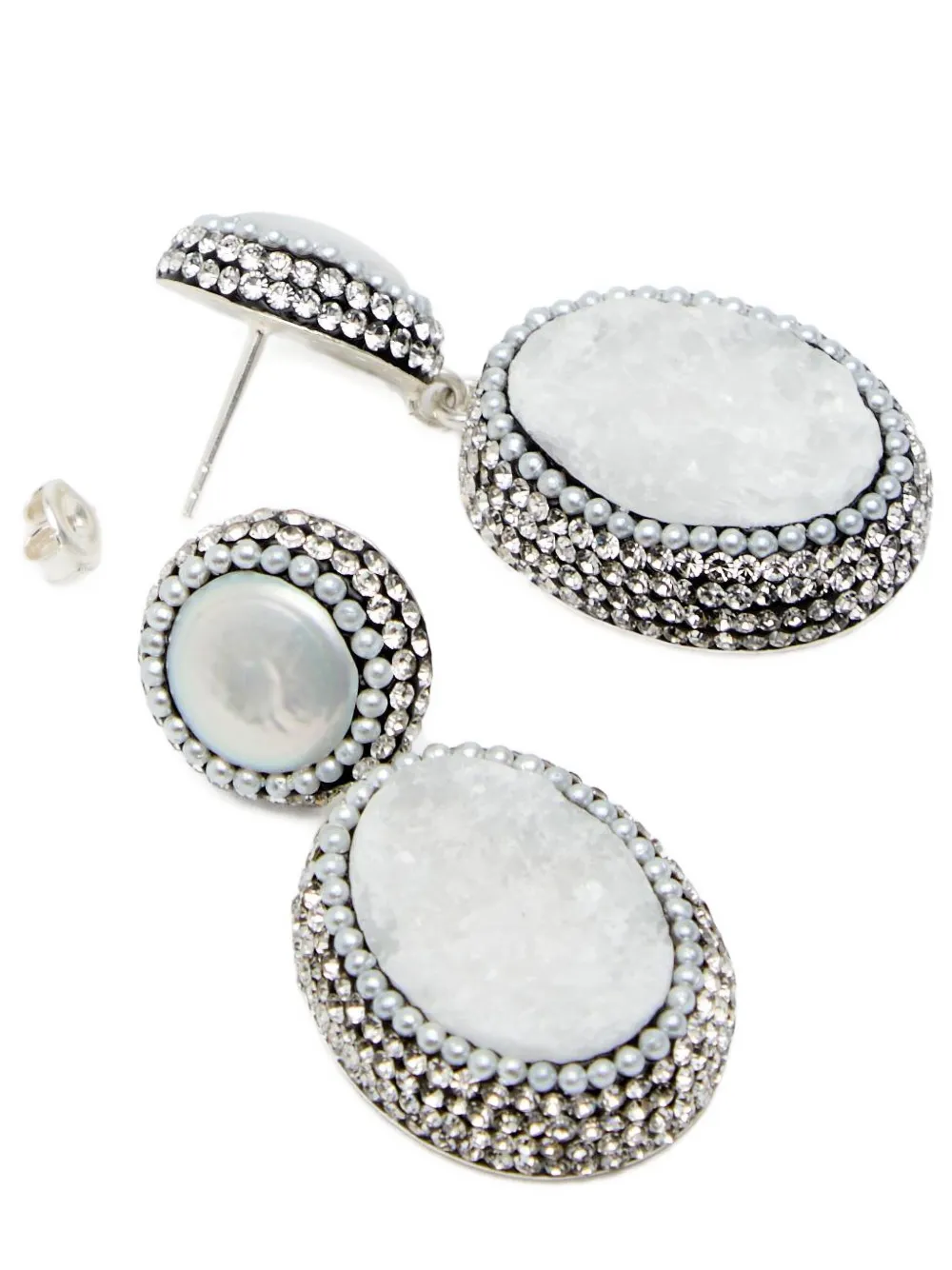 SORU aretes con calcedonia y perla | Image 2